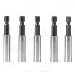 Magnetiga otsikute hoidik 1/4 komplekt 5TK