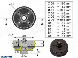 PIDURITRUMMEL 160MM 4X100
